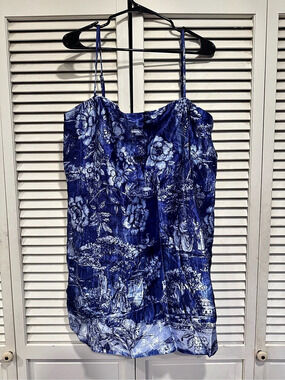 J.Crew Shift dress in garden toile-print memory satin Floral Mini Dress in Blue